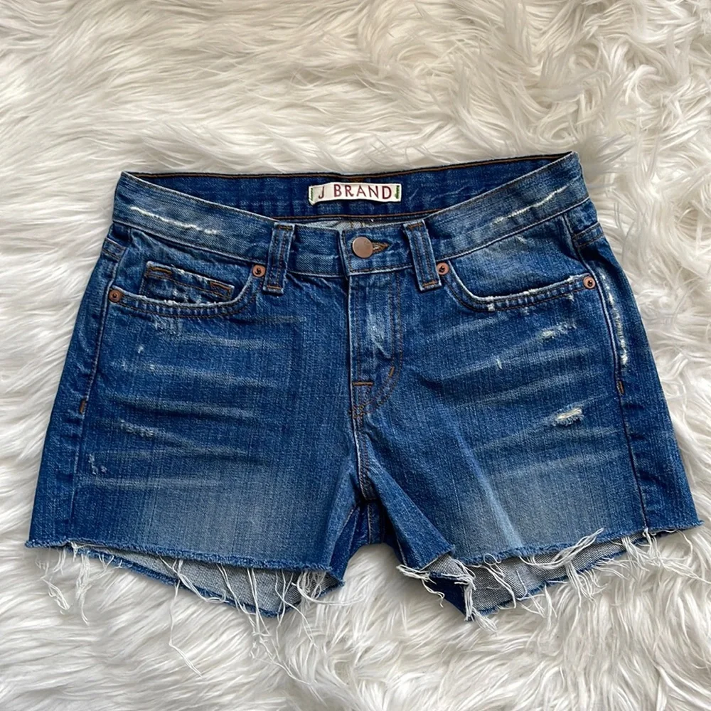J Brand Libra Cut-Off Denim Shorts Size 25